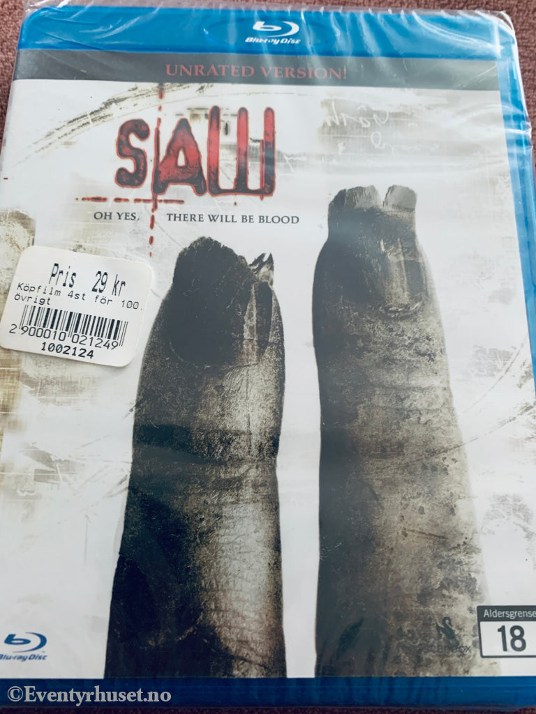 Saw (Unrated Version). Blu-ray. Ny i plast!