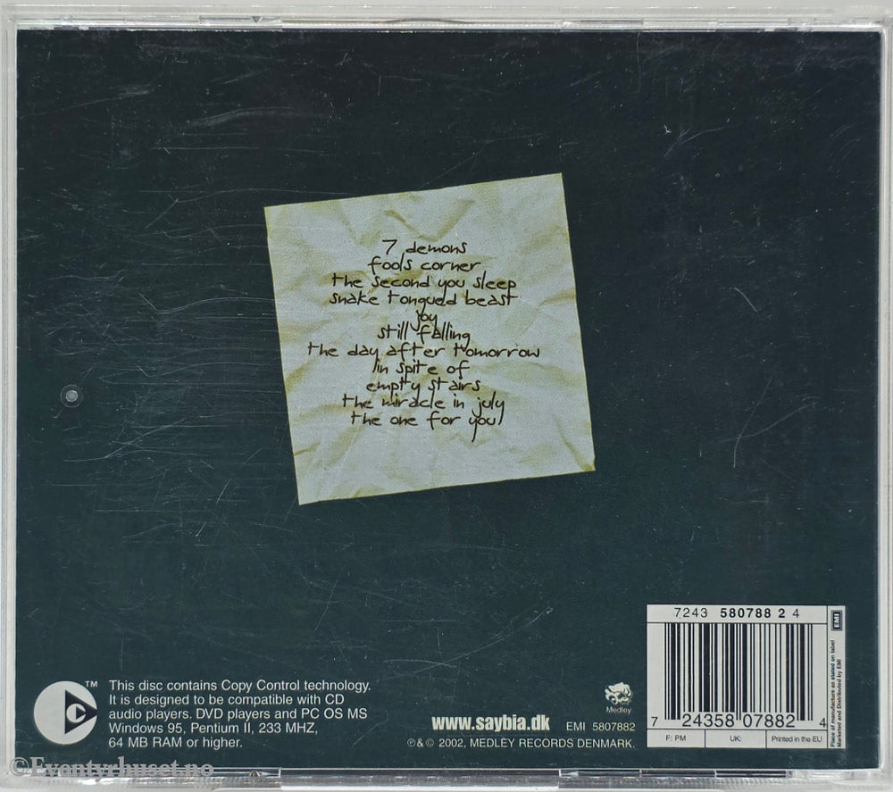 Saybia. 2002. The Second You Sleep. CD.