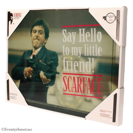 Scarface Glass Poster Say Hello 40 x 30 cm Home & Gifts