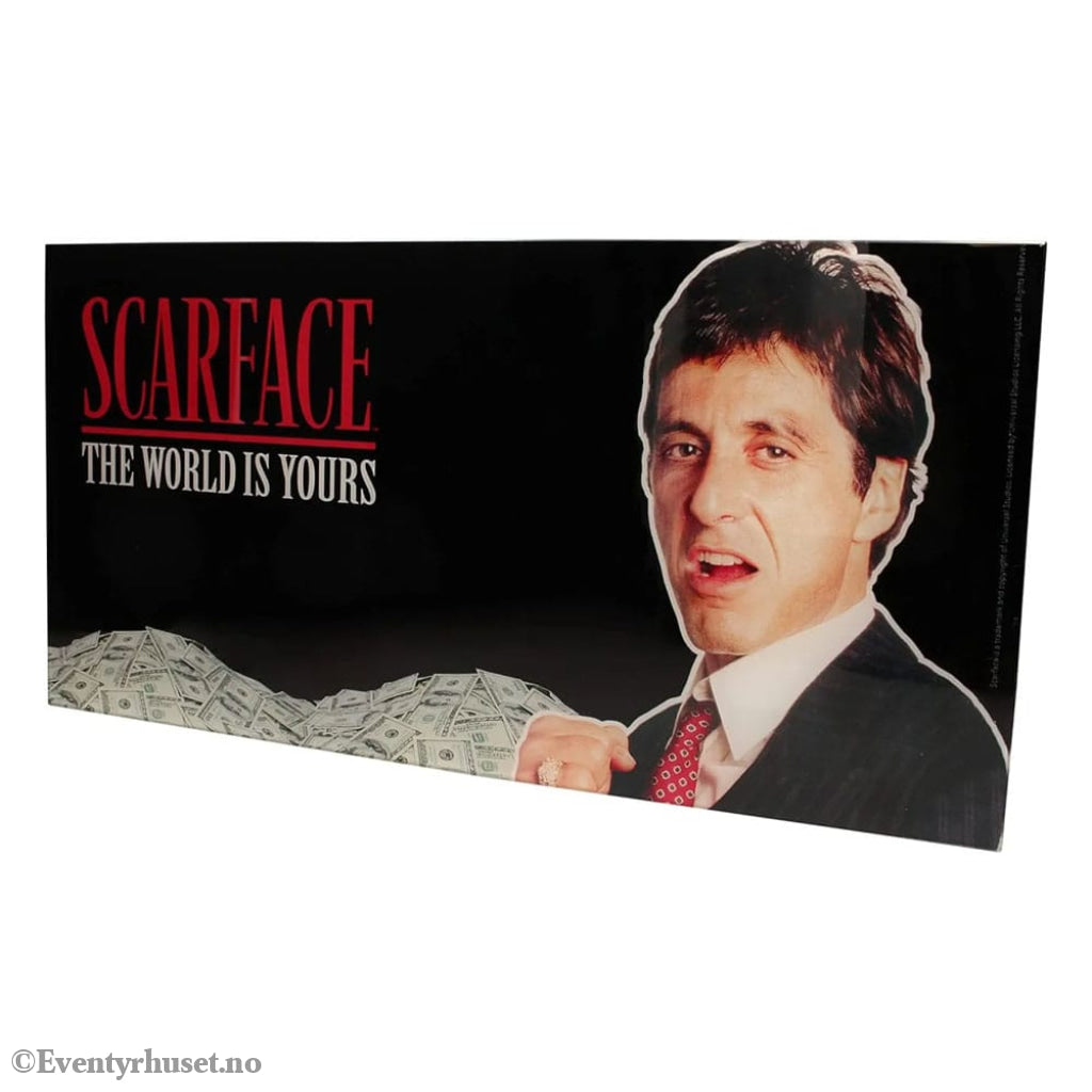 Scarface Glass Poster The World Is Yours (Black Background) 60 x 30 cm Home & Gifts