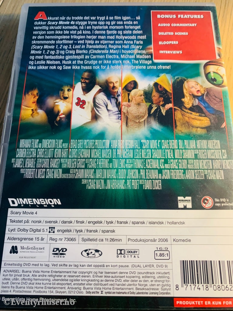 Scary Movie 4. 2006. Dvd. Dvd