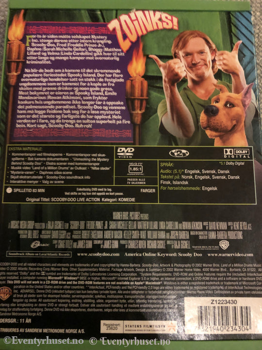Scooby-Doo. 2002. Dvd. Letterbox. Dvd