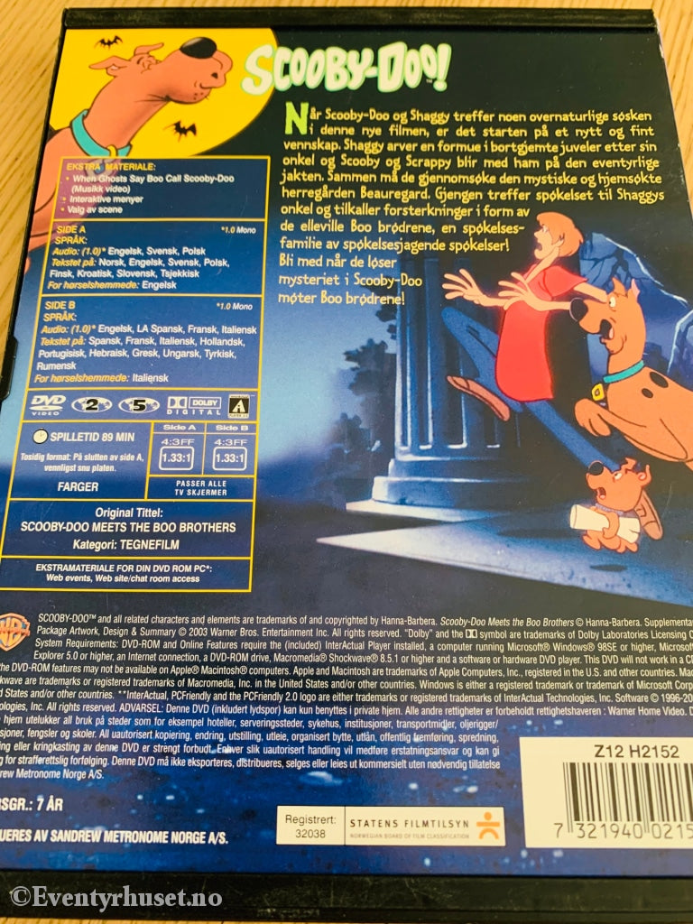 Scooby Doo Møter Boo Brødrene. Snap Case Dvd. Dvd