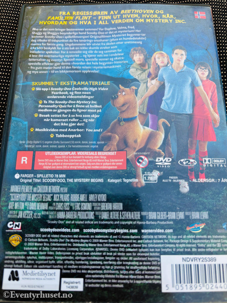 Scooby-Doo! Mysteriet begynner DVD leiefilm.
