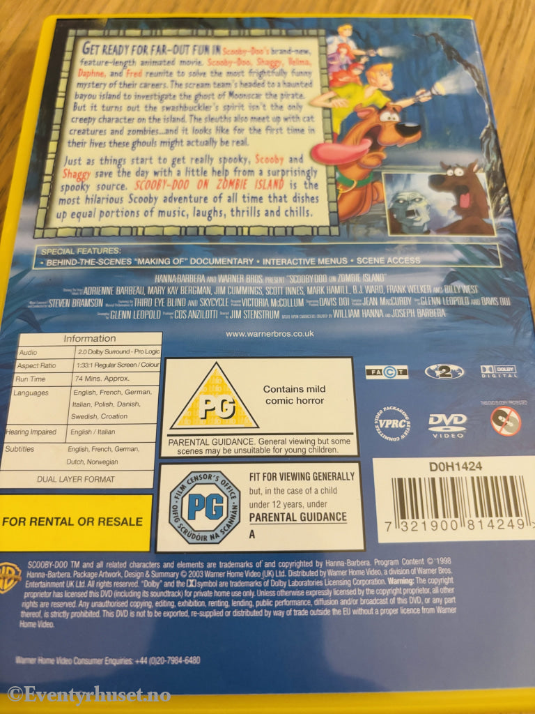Scooby-Doo on Zombie Island (1998) . DVD.