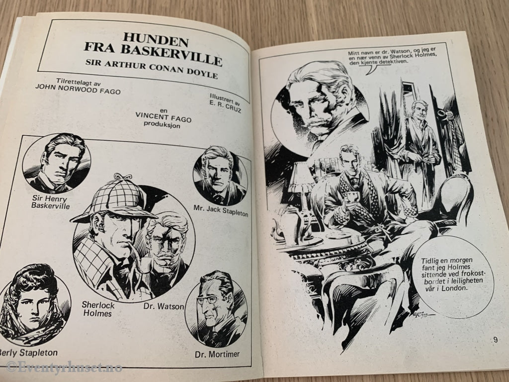 Se-Biblioteket Nr. 07: Sir Arthur Conan Doyle: Hunden Fra Baskerville. 1979. Tegneseriealbum