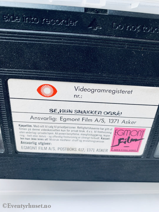 Se Hun Snakker Også! 1990. Vhs. Vhs