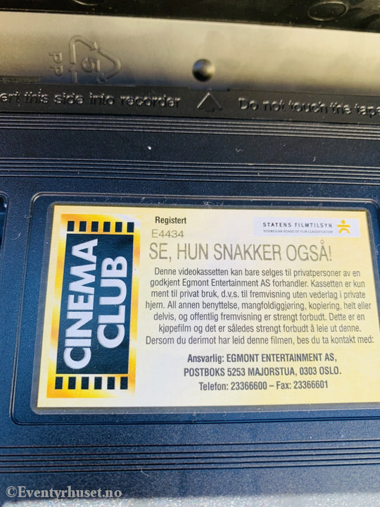 Se Hun Snakker Også! 1990. Vhs (Cinema Club).