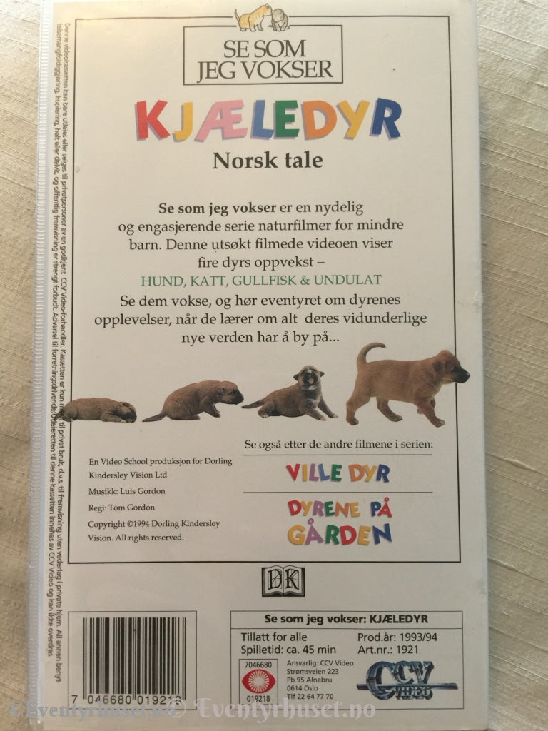 Se Som Jeg Vokser-Kjæledyr. 1994. Vhs