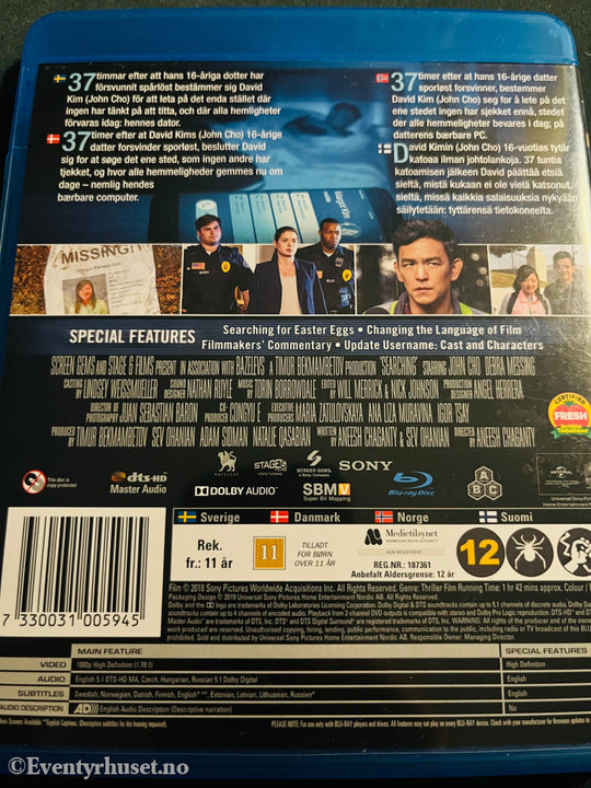 Searching. Blu - Ray. Blu - Ray Disc