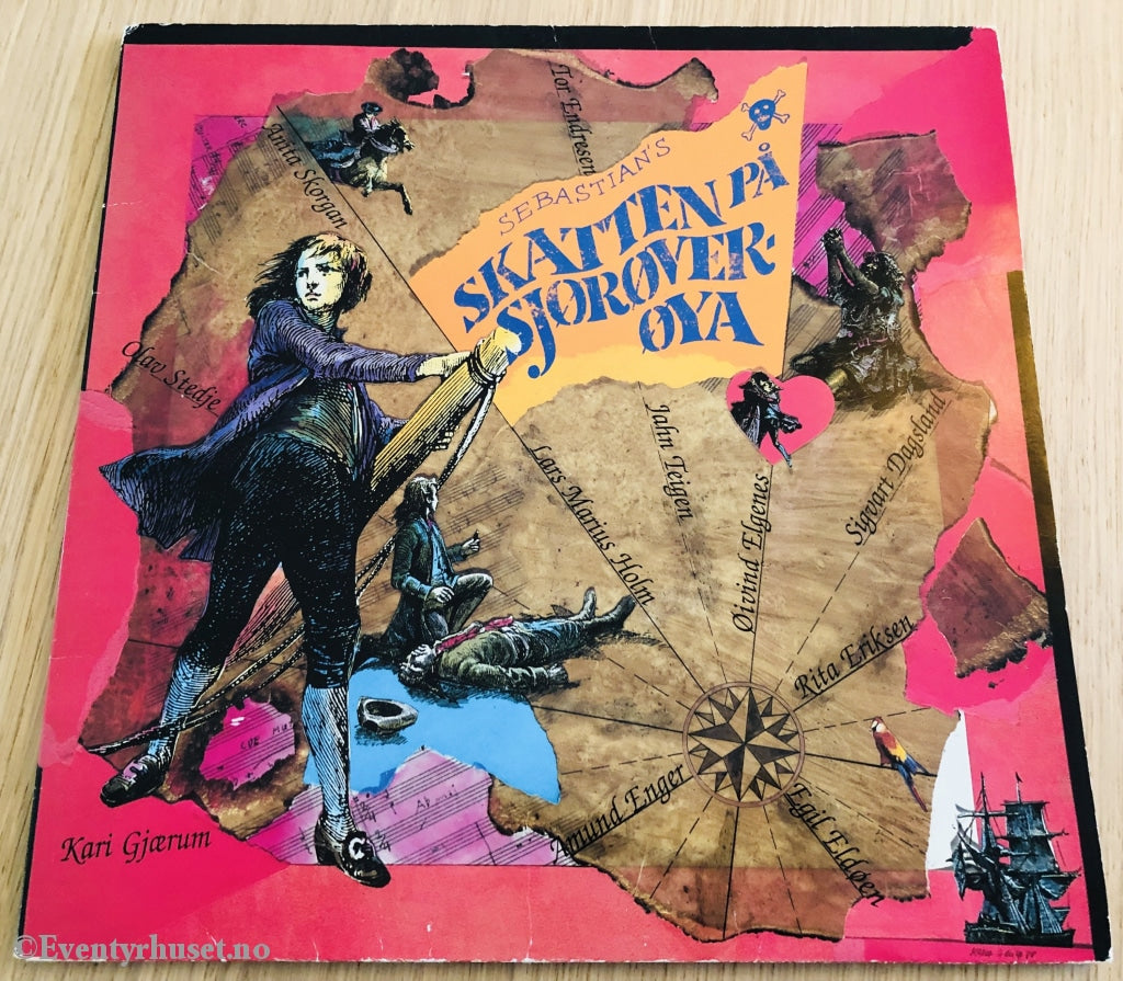 Sebastians Skatten På Sjørøverøya. 1988. Lp. Lp Plate