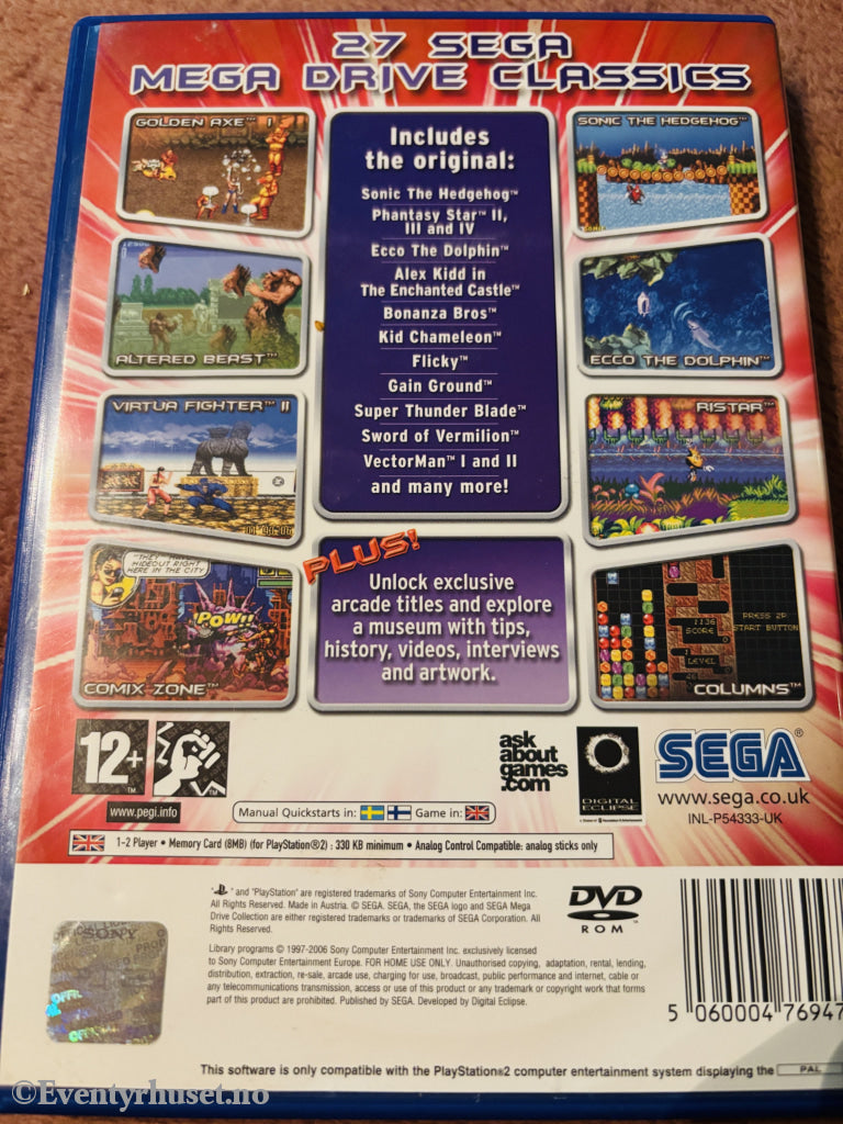 Sega Mega Drive Collection. PS2.