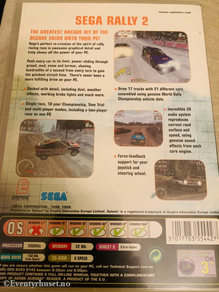 Sega Rally Championship. Pc-Spill. Pc Spill