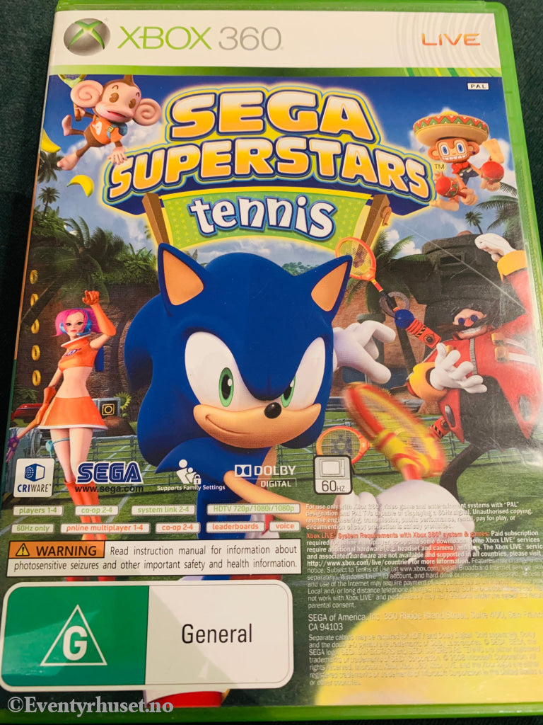 Sega Superstar Tennis. Xbox 360. 360