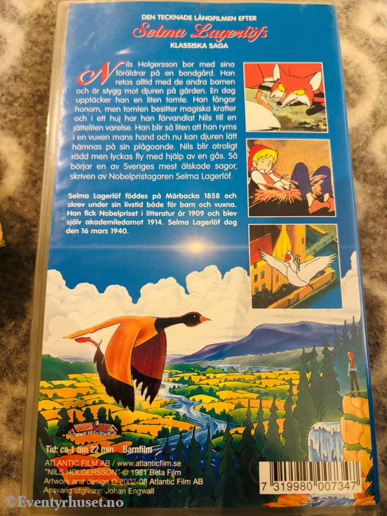 Selma Lagerlöf. Nils Holgerssons forunderlige reise. 1981. VHS. Svensk. VHS