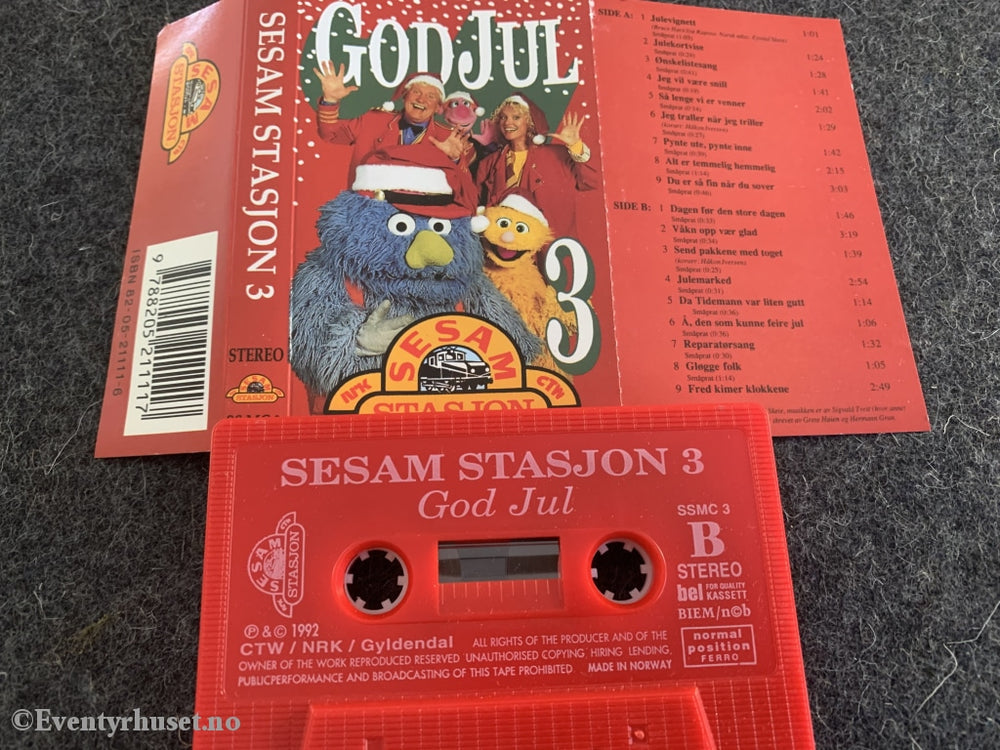 Sesam Stasjon 3. God Jul! 1992. Kassett. Kassett (Mc)