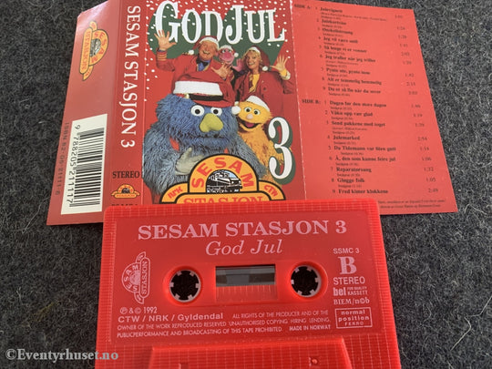 Sesam Stasjon 3. God Jul! 1992. Kassett. Kassett (Mc)