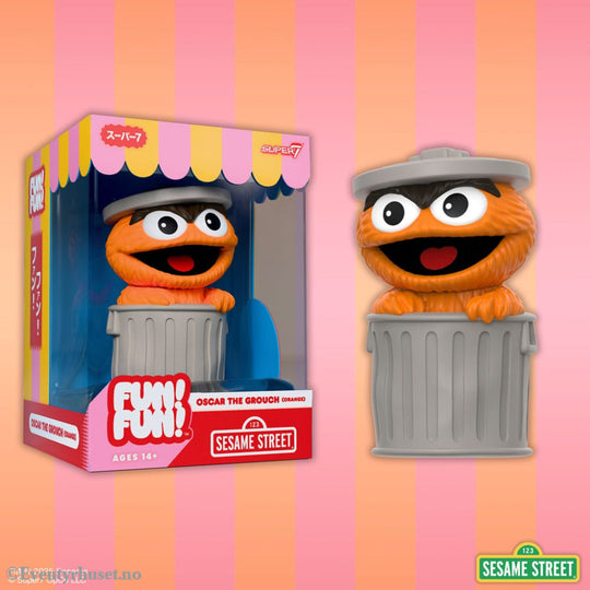 Sesame Street FUN! FUN! Vinyl Action Figure Oscar the Grouch (Orange) 13 cm Collectibles