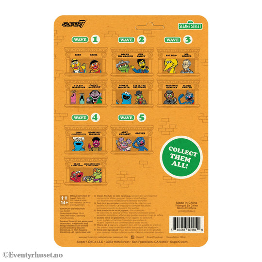 Sesame Street ReAction Action Figure Wave 05 Grover 10 cm. Mint In Sealed Box (MISB)! Actionfigur