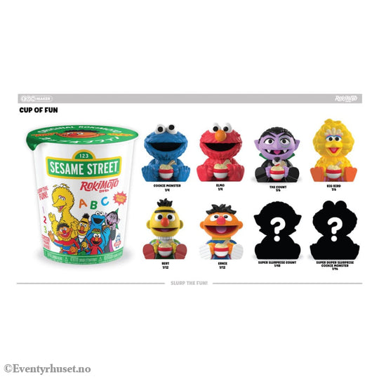 Sesame Street Rokimoto Cup of Fun Blind Box Figures 10 cm Wave 1 Display (12) Collectibles