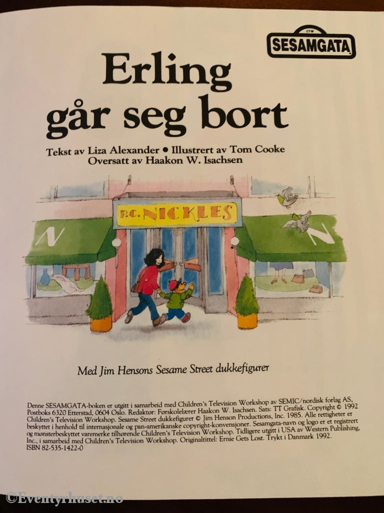 Sesamgata. Erling Går Seg Bort. 1985/92. Hefte