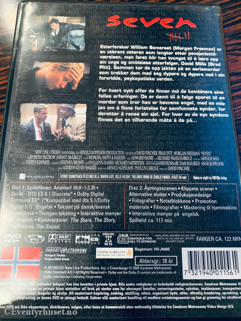 Seven. 1995. Dvd. Dvd