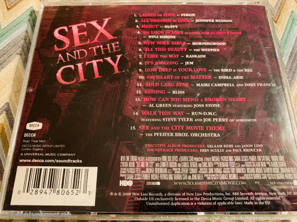 Sex and The City - Soundtrack. CD. – Eventyrhuset