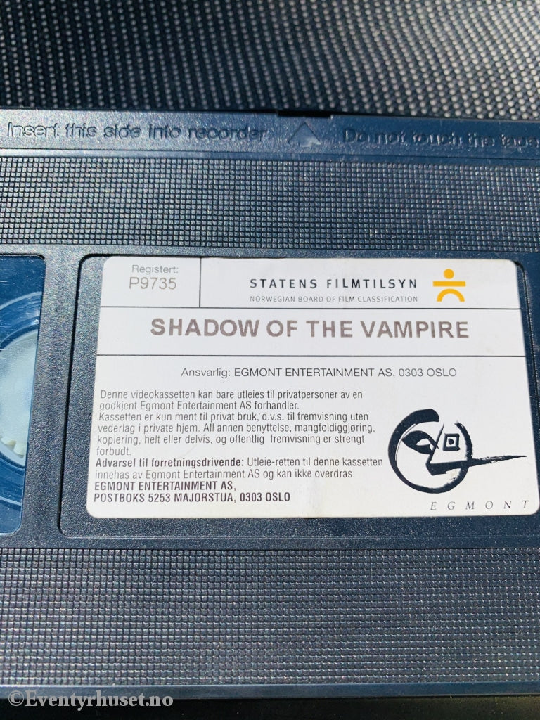 Shadow Of The Vampire. 2000. Vhs. Vhs