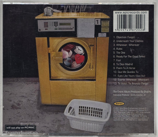 Shakira. 2001. Laundry Service. CD.