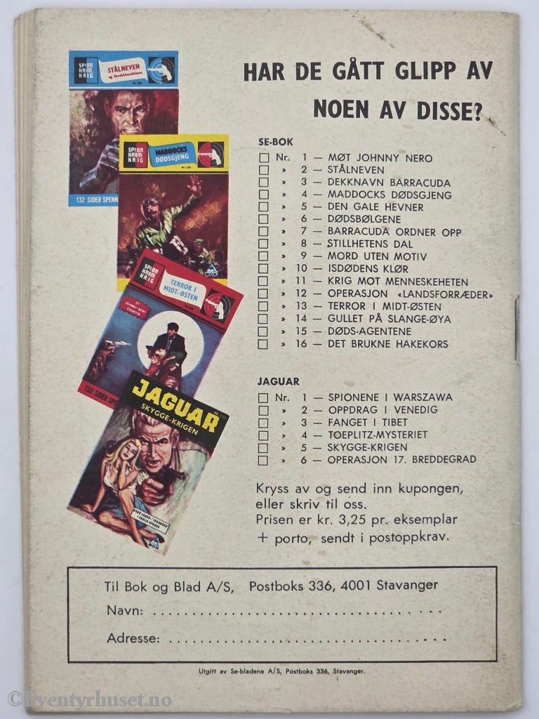 Sheriff, Nr. 6 1972. Falske penger. Hefte.