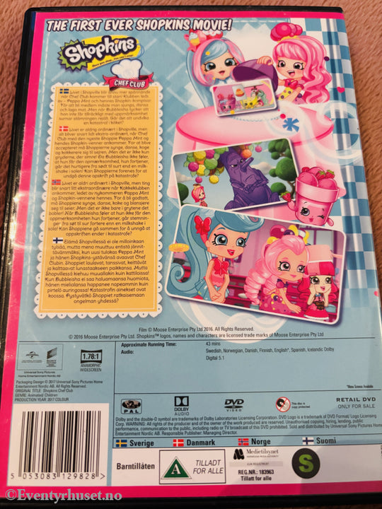 Shopkins Chef Club: The First Ever Shopkins Movie! DVD.