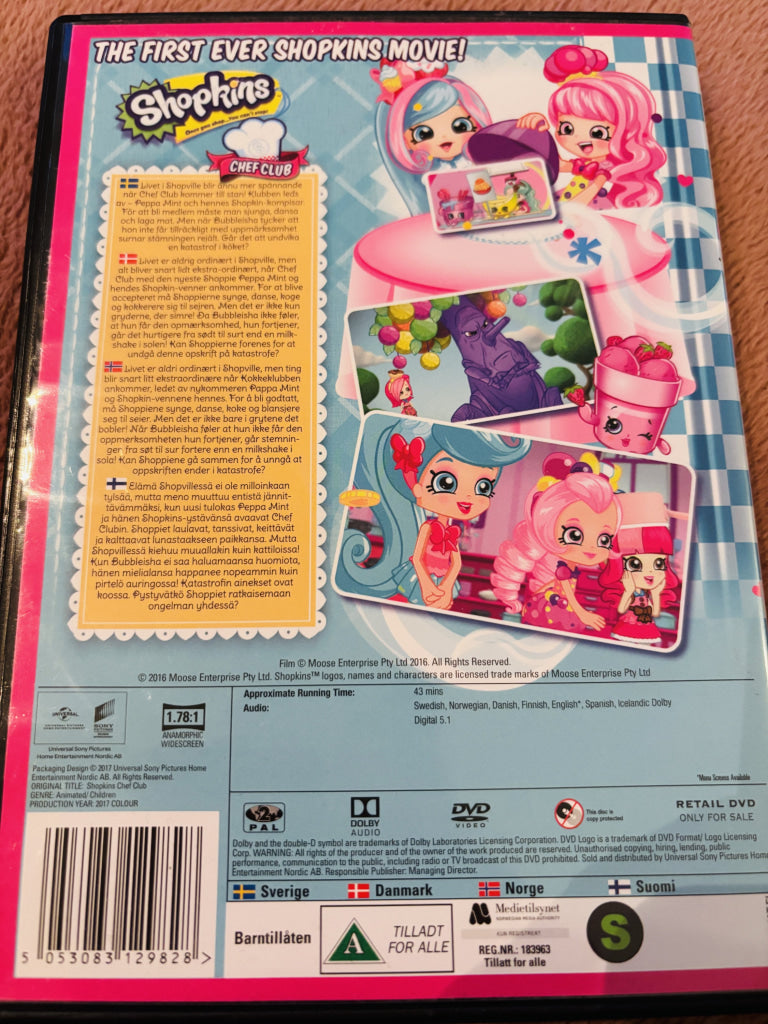 Shopkins Chef Club: The First Ever Shopkins Movie! DVD.