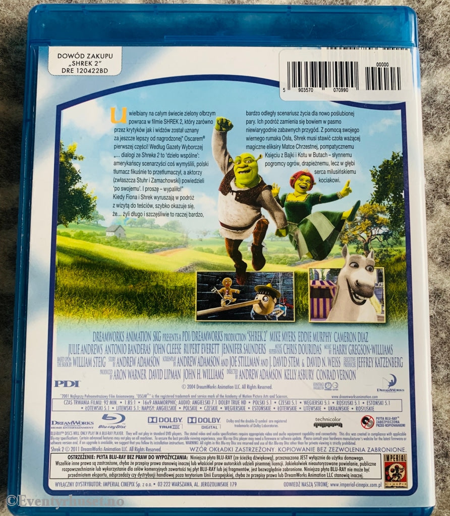 Shrek 2. Blu-Ray. Blu-Ray Disc