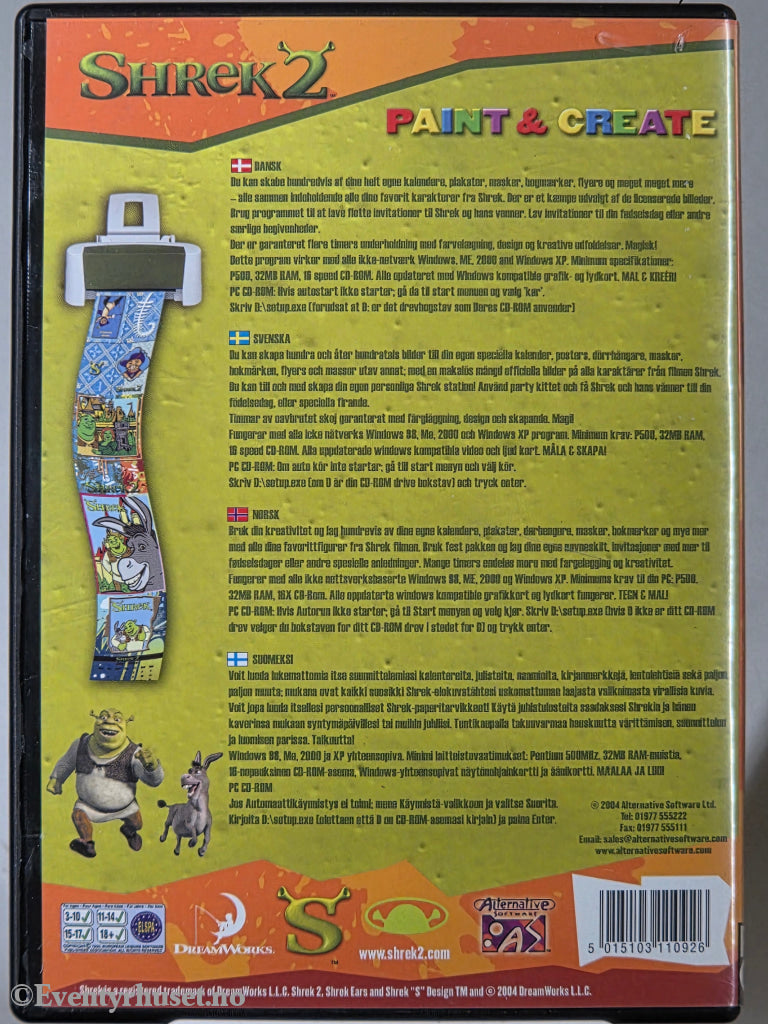 Shrek 2: Paint & Create. 2004. PC-spill.