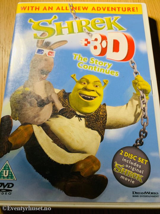 Shrek 3D. 2004. Dvd. Med 3D-Briller. Dvd