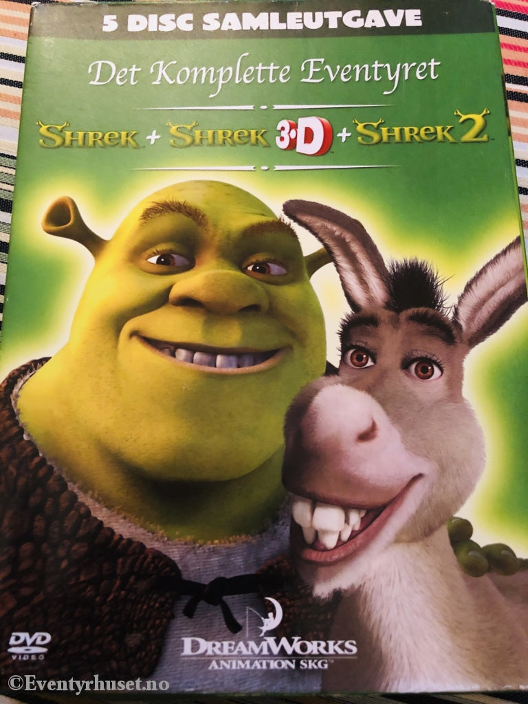 Shrek. 5 Disk Samleutgave. Dvd Samleboks.