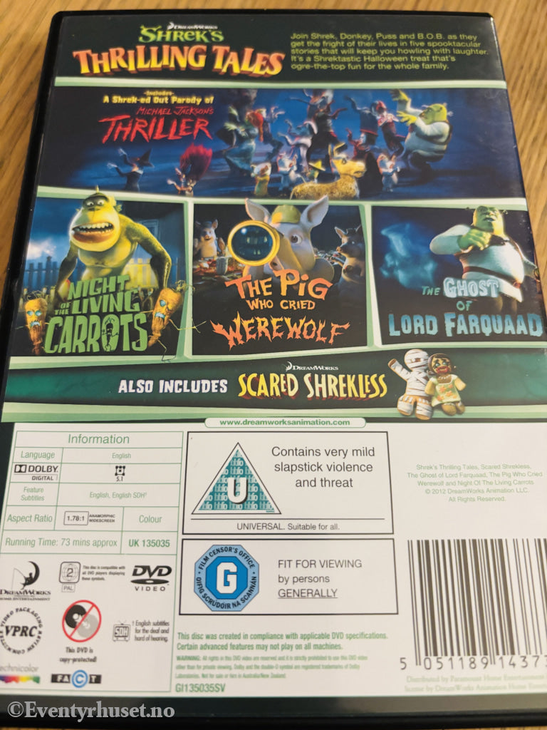 Shrek's Thrilling Tales (2012) . DVD.