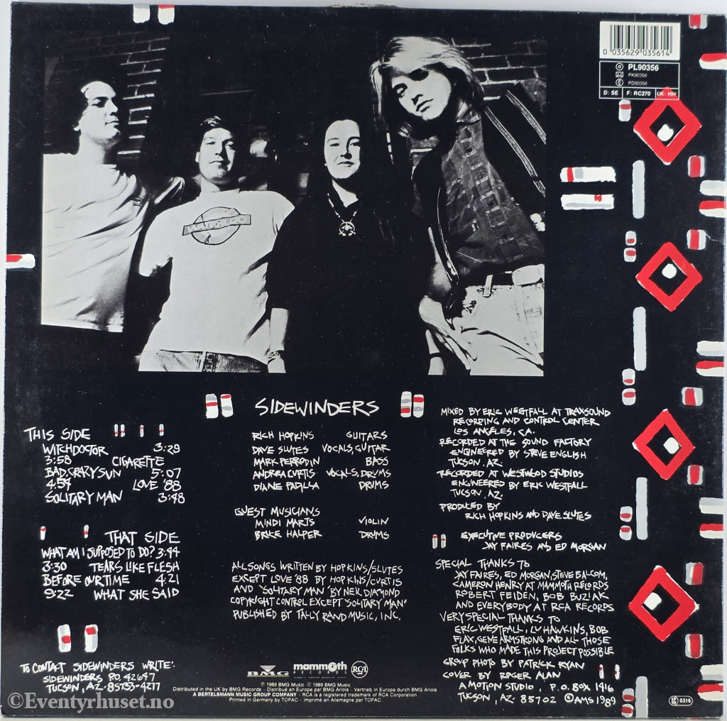 Sidewinders. 1989. Witchdoctor . LP.