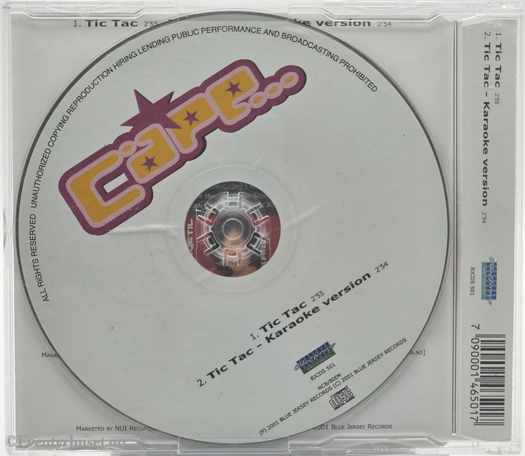 Cape - Tic Tac 2001 . Musikk-CD.