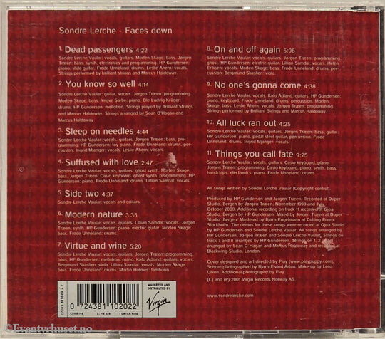 Signert! Sondre Lerche - Faces Down (2001). Musikk-CD.