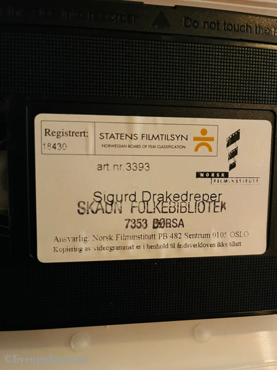 Sigurd Drakedreper. 1988. Vhs. Vhs