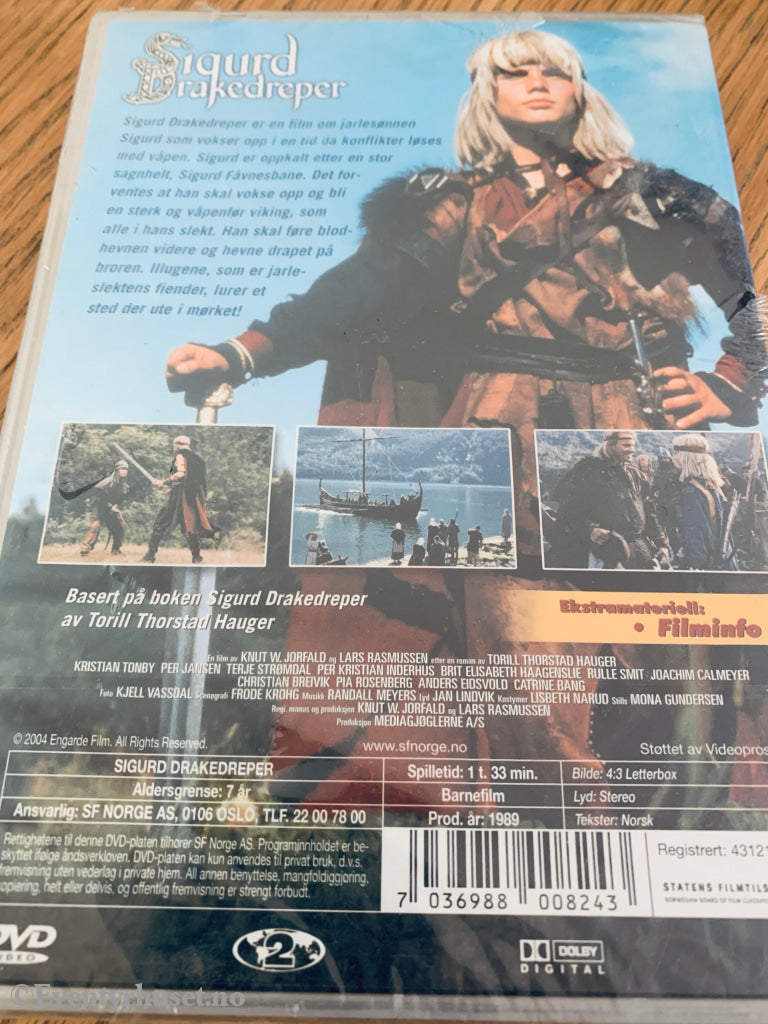Sigurd Drakedreper . 1989 . DVD. Ny i plast!