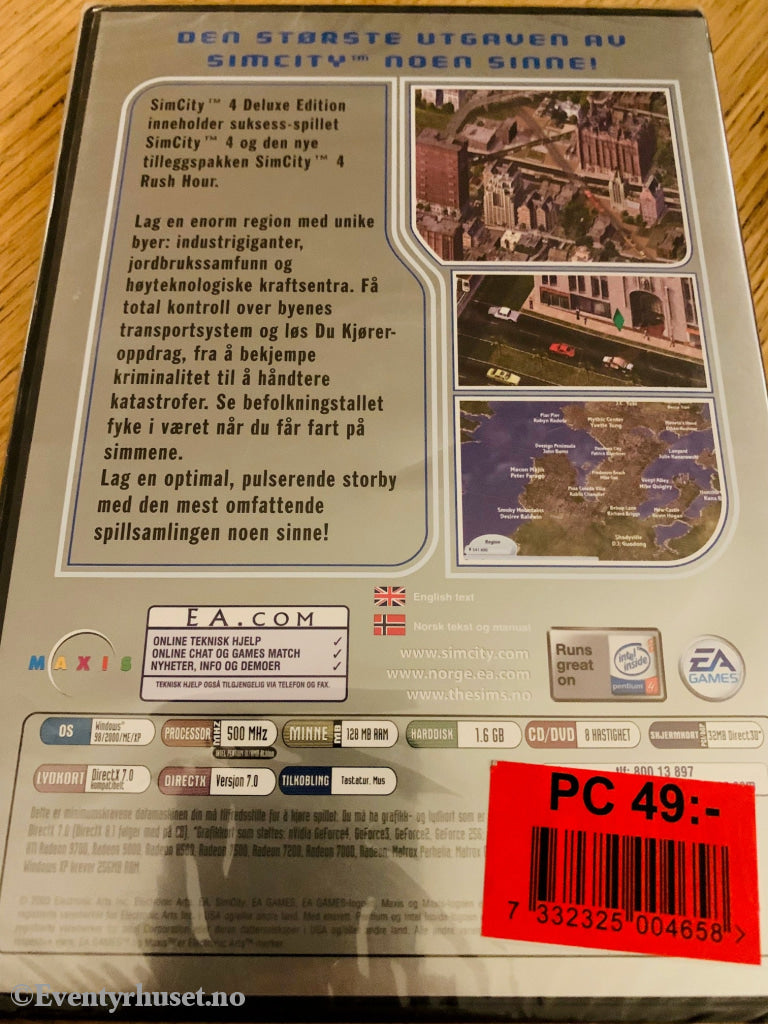 Sim City 4 (Ea Classics). Pc-Spill. Ny I Plast! Pc Spill