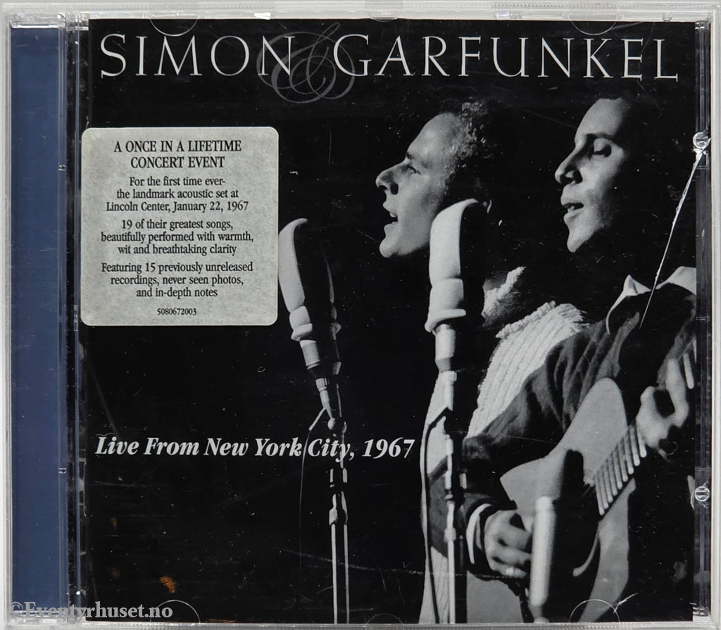 Simon & Garfunkel, 2002, Live From New York City, 1967. Musikk-CD.