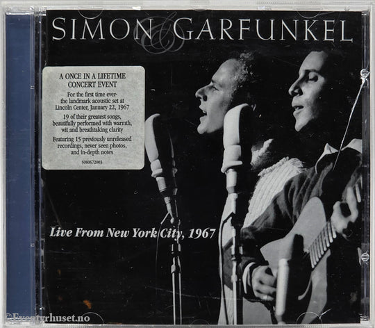 Simon & Garfunkel, 2002, Live From New York City, 1967. Musikk-CD.