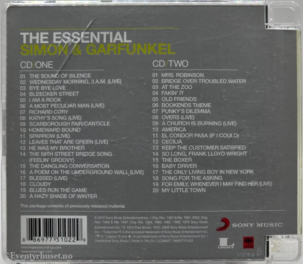 Simon & Garfunkel, 2003, The Essential Simon & Garfunkel. Musikk-CD.