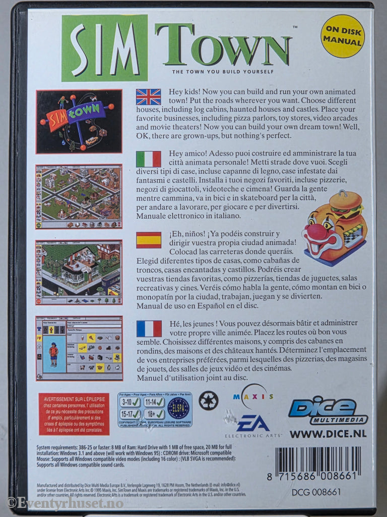 SimTown. 1995. PC-spill. Walt Disney Home Video