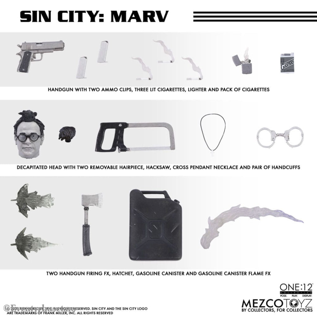 Sin City Action Figure 1/12 Marv 17 cm Toys