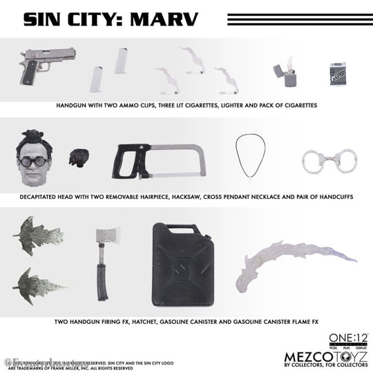 Sin City Action Figure 1/12 Marv 17 cm Toys