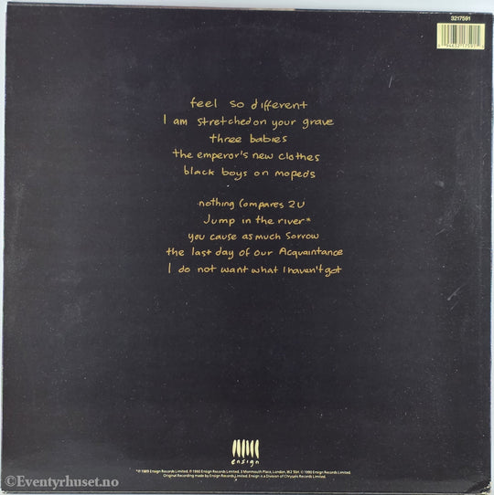 Sinead O'Connor. 1990. I Do Not Want What I Haven't Got. LP.